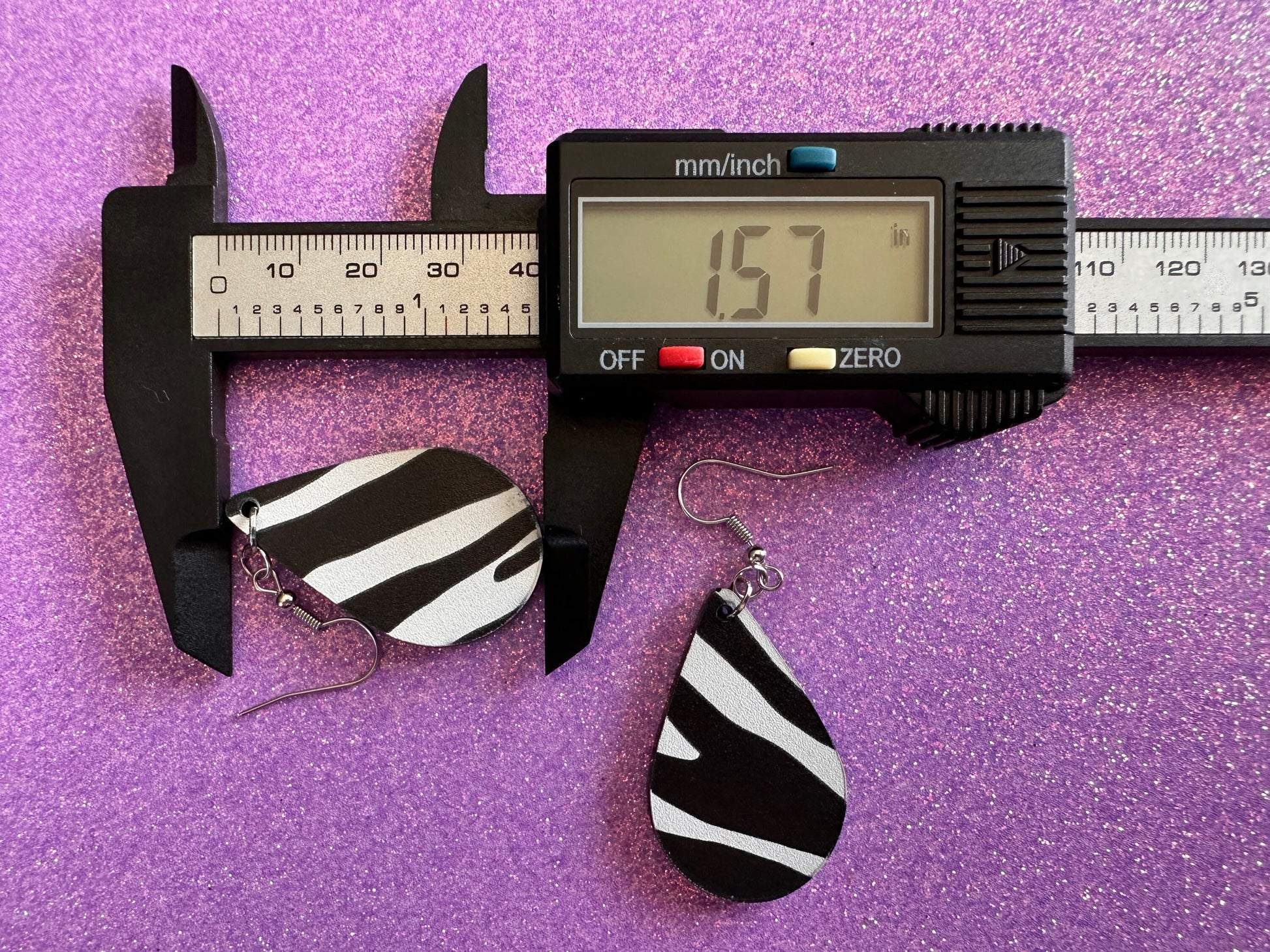 Zebra PrintEarrings: Laser Cut Acrylic Animal Print, Safari, Zebras, African Animals, Zoo, Fancy, Fashion, Best Gifts for Her/Him/Them