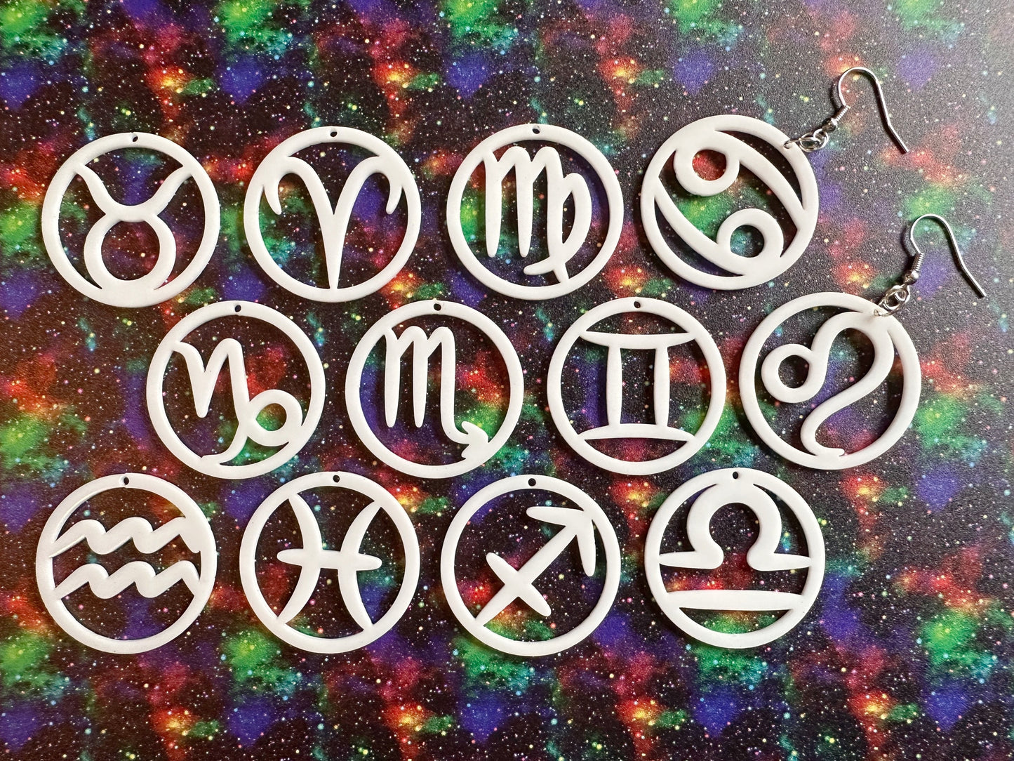 Zodiac Earrings: Laser Cut Acrylic Astrology Signs, Leo, Scorpio, Aries, Pisces, Cancer, Virgo, Gemini, Horoscope, Gifts for Her/Him/Them