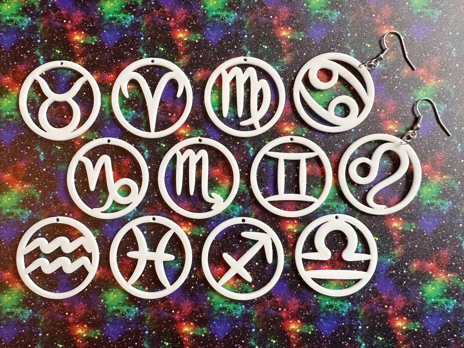 Zodiac Earrings: Laser Cut Acrylic Astrology Signs, Leo, Scorpio, Aries, Pisces, Cancer, Virgo, Gemini, Horoscope, Gifts for Her/Him/Them
