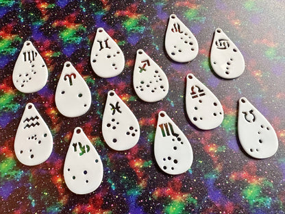 Zodiac Earrings: Laser Cut Acrylic Astrology Signs, Leo, Scorpio, Aries, Pisces, Cancer, Virgo, Gemini, Horoscope, Gifts for Her/Him/Them
