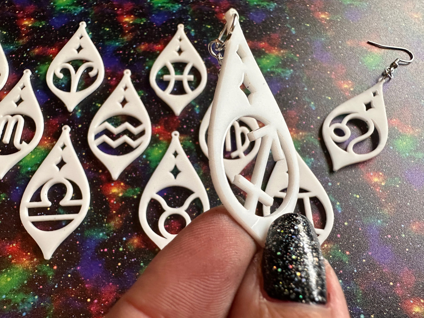 Zodiac Earrings: Laser Cut Acrylic Astrology Signs, Leo, Scorpio, Aries, Pisces, Cancer, Virgo, Gemini, Horoscope, Gifts for Her/Him/Them