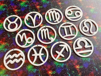 Zodiac Earrings: Laser Cut Acrylic Astrology Signs, Leo, Scorpio, Aries, Pisces, Cancer, Virgo, Gemini, Horoscope, Gifts for Her/Him/Them