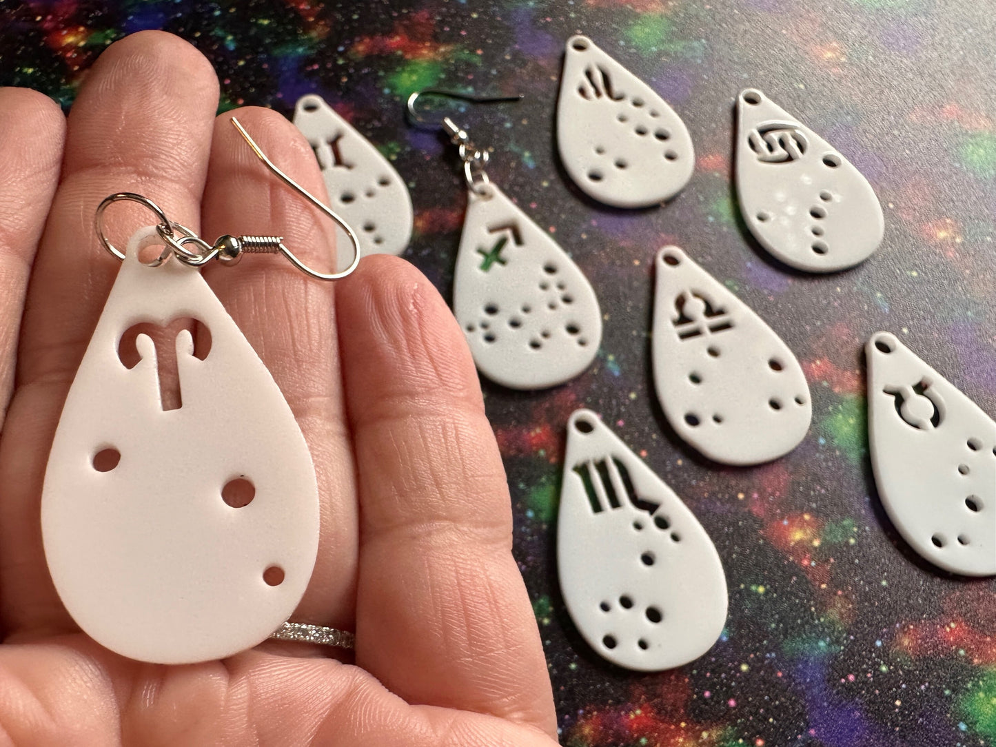 Zodiac Earrings: Laser Cut Acrylic Astrology Signs, Leo, Scorpio, Aries, Pisces, Cancer, Virgo, Gemini, Horoscope, Gifts for Her/Him/Them