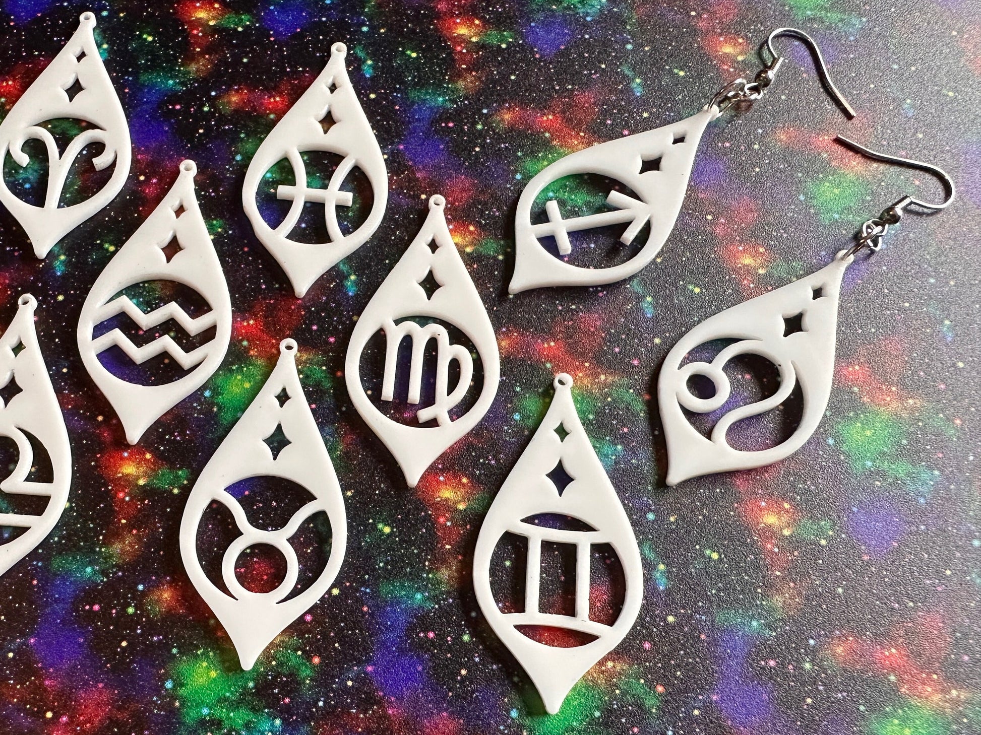 Zodiac Earrings: Laser Cut Acrylic Astrology Signs, Leo, Scorpio, Aries, Pisces, Cancer, Virgo, Gemini, Horoscope, Gifts for Her/Him/Them