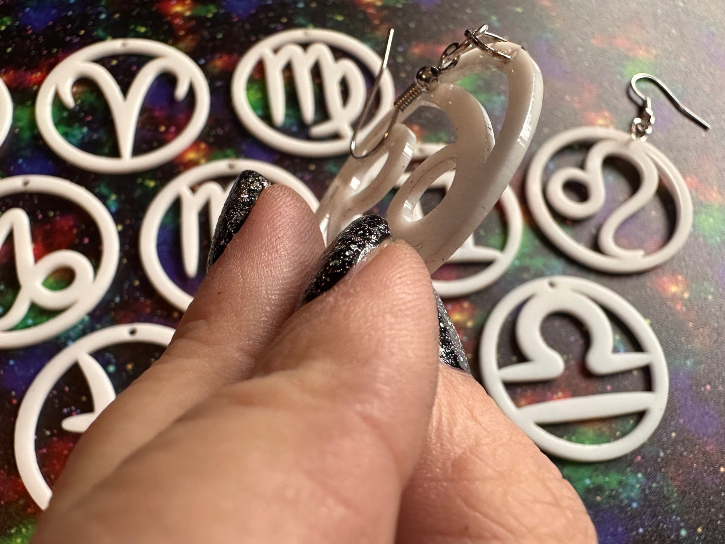 Zodiac Earrings: Laser Cut Acrylic Astrology Signs, Leo, Scorpio, Aries, Pisces, Cancer, Virgo, Gemini, Horoscope, Gifts for Her/Him/Them