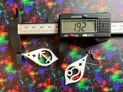 Zodiac Earrings: Laser Cut Acrylic Astrology Signs, Leo, Scorpio, Aries, Pisces, Cancer, Virgo, Gemini, Horoscope, Gifts for Her/Him/Them