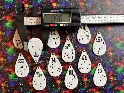 Zodiac Earrings: Laser Cut Acrylic Astrology Signs, Leo, Scorpio, Aries, Pisces, Cancer, Virgo, Gemini, Horoscope, Gifts for Her/Him/Them