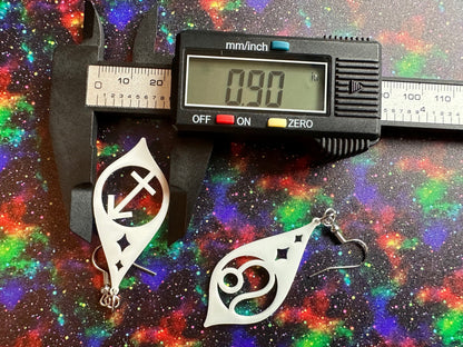 Zodiac Earrings: Laser Cut Acrylic Astrology Signs, Leo, Scorpio, Aries, Pisces, Cancer, Virgo, Gemini, Horoscope, Gifts for Her/Him/Them